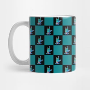 I Love You - Sign Language Teal Plaid Mug